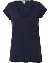 James Perse Scoop-Neck T-Shirt - Lyst