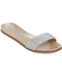 Vince Camuto Endilla Flat Slide Sandals - Lyst