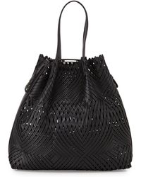 Nina Ricci Pamina Woven-leather Tote - Lyst