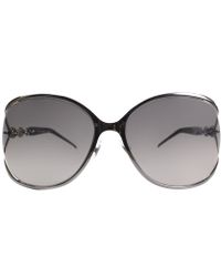 sunglasses grey gucci gg kj1 visor gradient ruthenium lens metal dark lyst