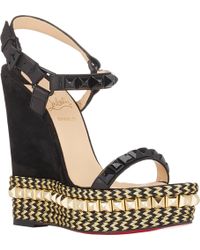 Christian Louboutin Studded Cataclou Platform Espadrilles - Lyst