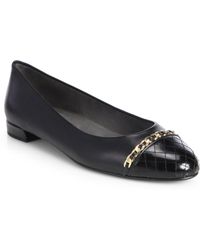 stuart weitzman quilted ballet flats