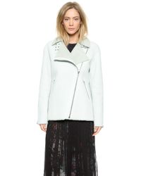 McQ by Alexander McQueen Oversized Shearling Jacket - Chrysanthemum - Lyst
