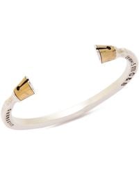 Giles & Brother Two Tone Pied De Biche Bracelet - Silver Ox/Brass Ox - Lyst