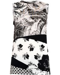 Prabal Gurung Rose And Fringe-Print Tank Top - Lyst