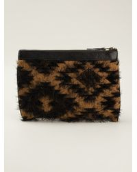 Forte Forte Geometric Jacquard Zipped Clutch - Lyst