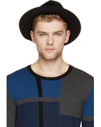 Burberry Prorsum Black Rabbit Felt Round Hat - Lyst