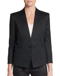 Helmut Lang Woven Single-Button Blazer - Lyst