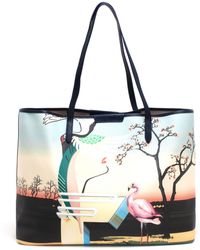 Mary Katrantzou Melina Flamingo-Print Tote - Lyst