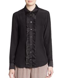 Equipment Blake Ruffled Silk Blouse - Lyst