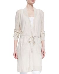 vince belted cardigan coat