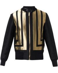 Alexander McQueen Check Bomber Jacket - Lyst