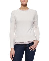 J Brand Cashmere Eugina Slit-Hem Sweater - Lyst