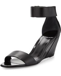 Pierre Hardy Leather Ankle-Wrap Sandal - Lyst