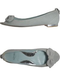 Azzaro Peep-Toe Ballet Flats - Lyst