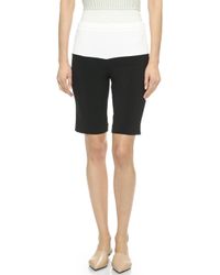 Narciso Rodriguez Scuba Bicycle Shorts - White/Black - Lyst