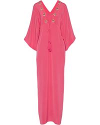 Emilio Pucci Embellished Silk-Cady Kaftan - Lyst