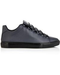 Balenciaga Arena Denim-effect Leather Trainers - Lyst