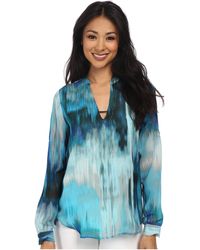 Calvin Klein L/S Print Roll Sleeve W/ Bar Hardware - Lyst
