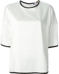 MSGM Round Neck Top - Lyst