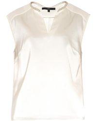 Tibi Bead-Embellished Satin Top - Lyst