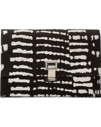 Proenza Schouler Black And White Woodblock Print Small Lunchbag - Lyst
