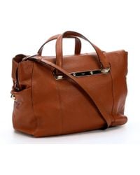 Chloé Brown Leather 'Bridget' Convertible Tote - Lyst