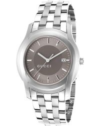 Gucci Women'S G Class Silver-Tone Steel Light Brown Dial - Lyst