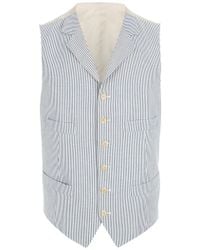 Ralph Lauren Blue Label Striped Vest - Lyst