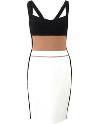Narciso Rodriguez Banded Scuba Dress - Lyst