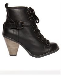 Charlotte Ronson Courtney Combat Boot Black - Lyst