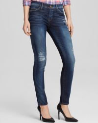 Current/Elliott Jeans - Ankle Skinny In Old Blue Repair - Lyst