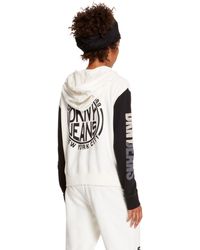 DKNY Jeans Logo Hoodie - Lyst