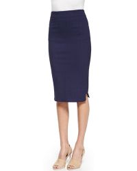 Zac Posen Pencil Skirt With Rounded Hem - Lyst