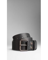 Burberry Grainy Leather Belt - Lyst