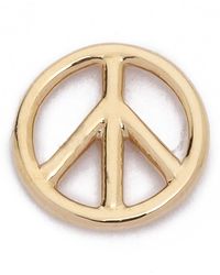 Aurelie Bidermann Peace Stud Earrings - Gold - Lyst