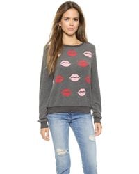 Wildfox Make Out Party Pullover - Dirty Black - Lyst