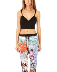 Charlotte Ronson Crepe Bralette Top - Lyst