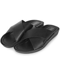 Topshop Hover Cross Front Pool Sliders - Lyst