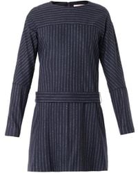 See By Chloé Pinstripe Wool-Blend Dress - Lyst