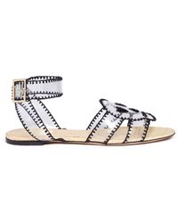 Charlotte Olympia 'Lupita' Raffia Skull Pvc Sandals - Lyst