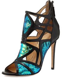 Alejandro Ingelmo Odyssey Iridescent Cutout Bootie - Lyst