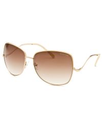 Kenneth Cole Reaction Women'S Square Gold Sunglasses - Lyst