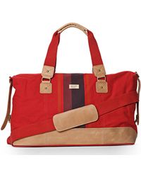 ralph lauren red duffle bag