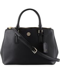 Tory Burch Robinson Mini Double Saffiano Satchel Bag - Lyst