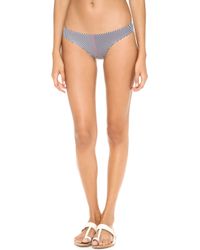 Thayer Front Seam Bikini Bottoms - Navy Stripe - Lyst