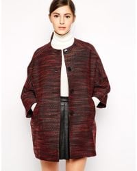 Helene Berman Kimono Coat With Welt Pocket - Lyst