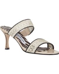 Manolo Blahnik Angufac Mules - Lyst