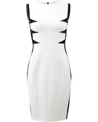 Narciso Rodriguez Triangular Inset Scuba Dress - Lyst
