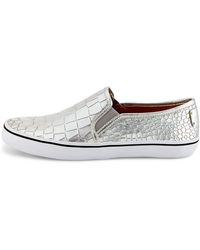 Kate Spade Serena Croc-Print Metallic Slip-On - Lyst